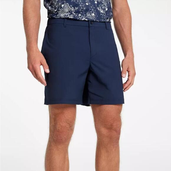 VRST Men's Vintage Indigo Easy Waist Long Drive Chino Golf Shorts Size 36 - Picture 1 of 7